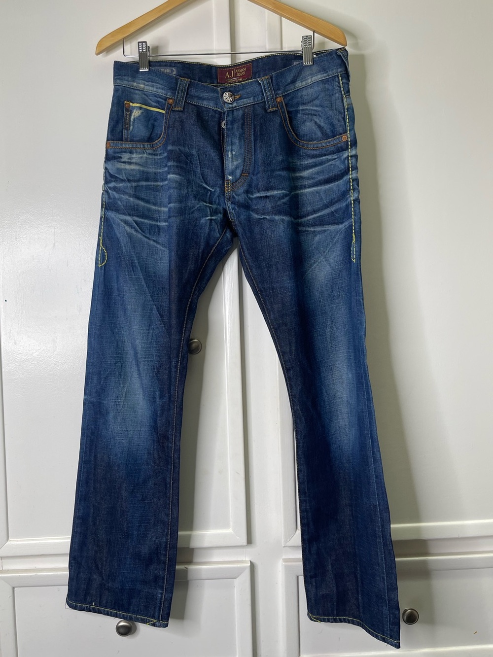 Vintage Armani Jeans Mens 32x31 Denim Culture Limited Edition Straight Leg Italy